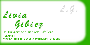 livia gibicz business card